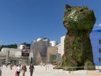 ... um nun bei "Regen" den verschobenen Museumsbesuch anzutreten. Begrüssen tut uns Puppy von Jeff Koons.